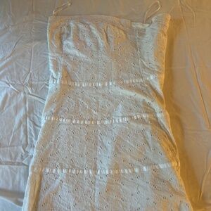 White tube dress knee length